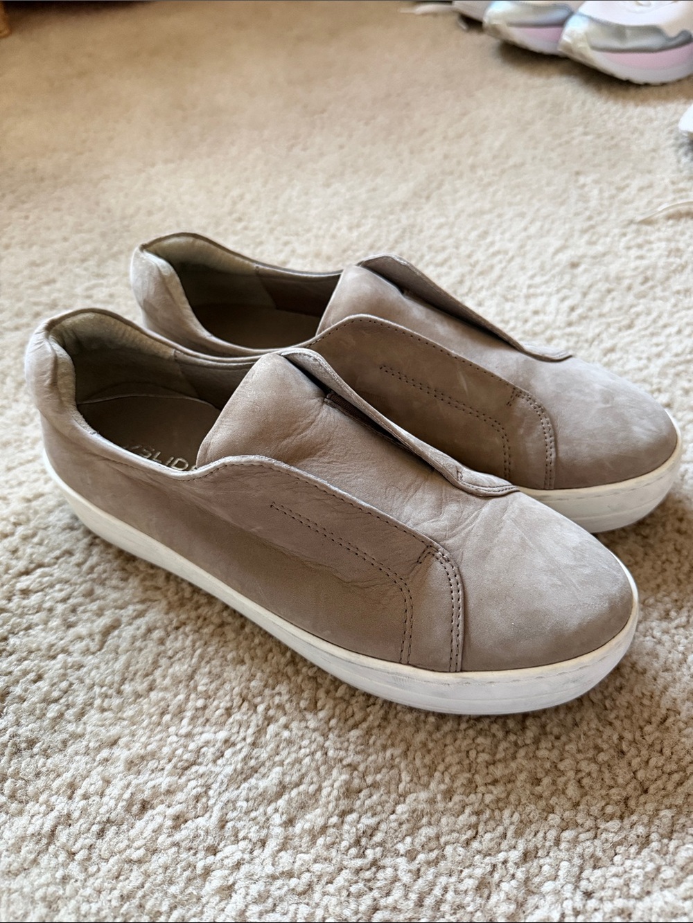 J Slides Women's Slip-On Sneakers in Taupe
